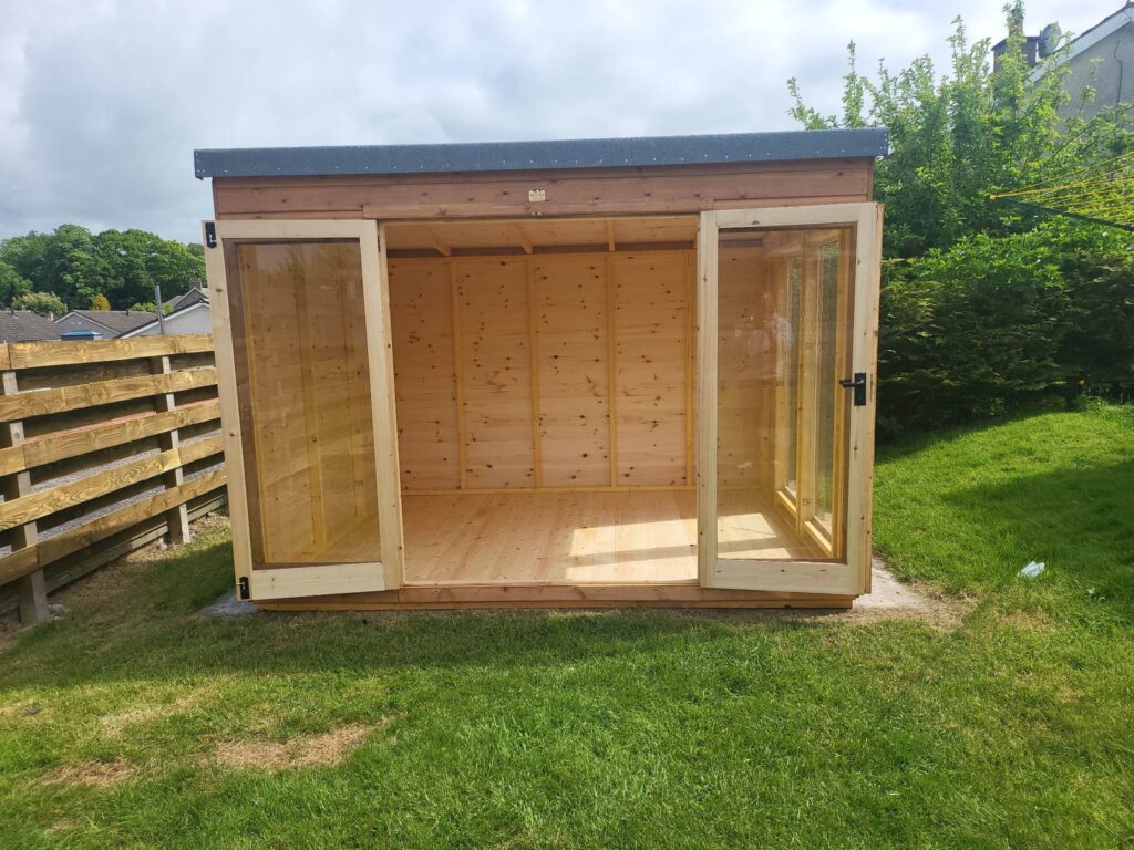 A glazed summerhouse
